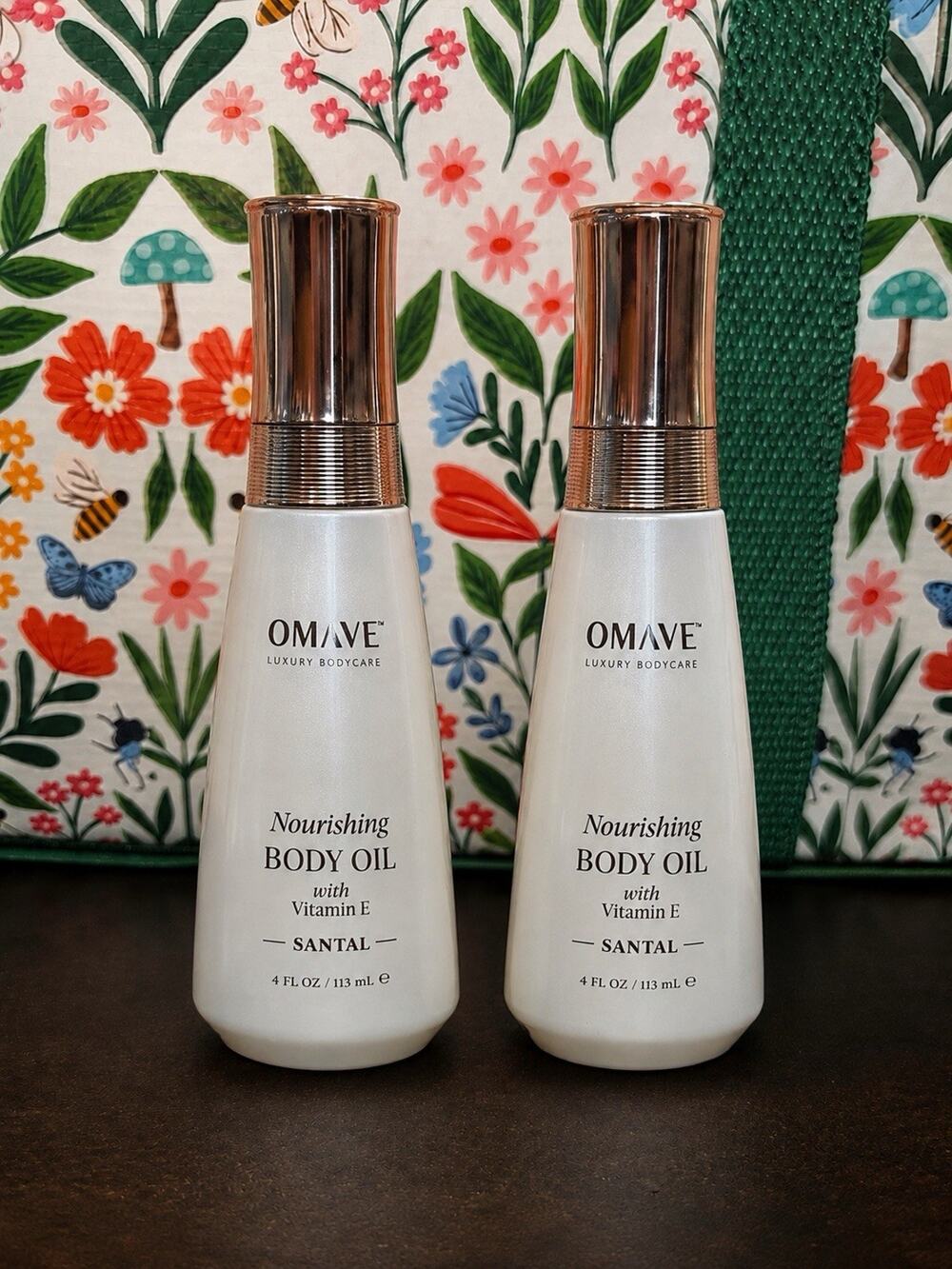 OMAVE Nourishing Body Oil Santal Vitamin E 4 fl oz Set of 2 New